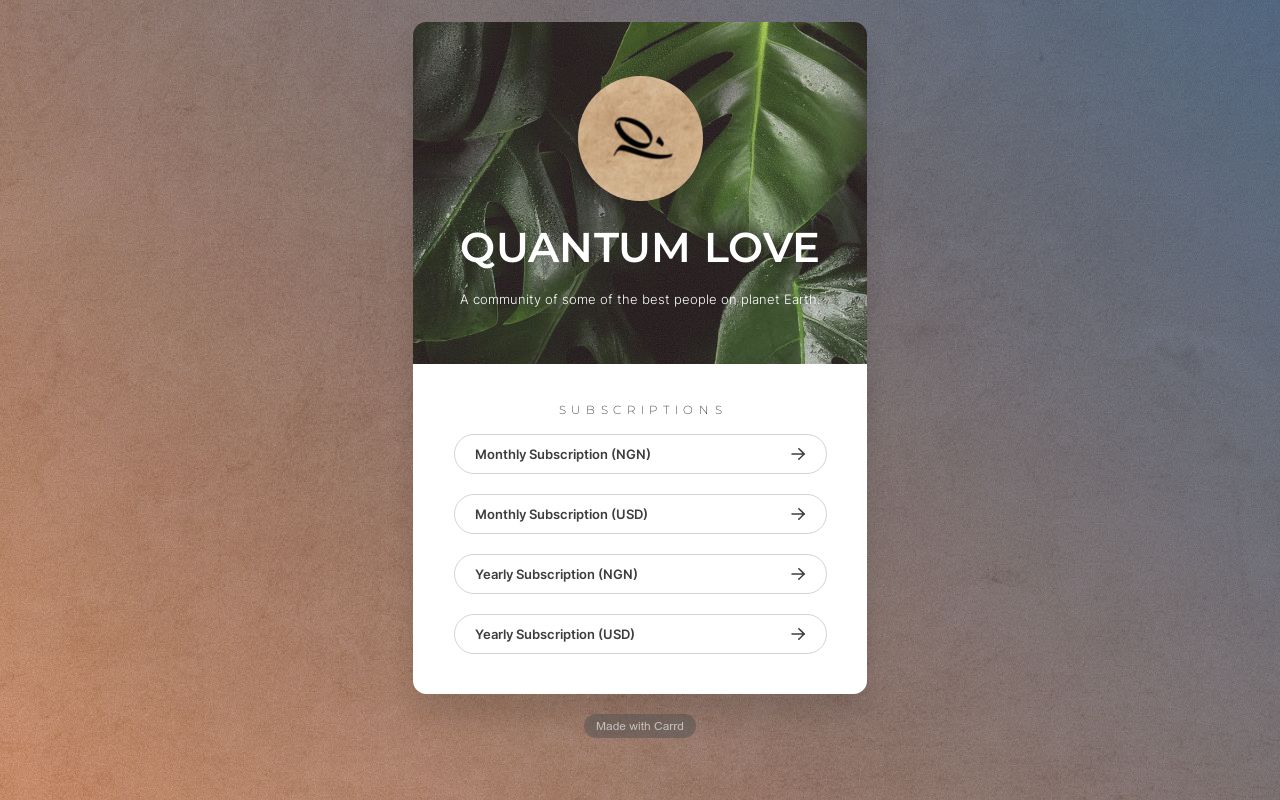 Quantum Love